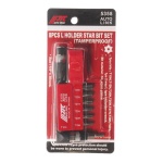 Набор бит 1/4" TORX с отверстием Т10Н-Т40Н с Г-образным держателем 8 предметов JTC