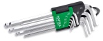 Набор шестигранников Г-образных дюймовых 1/16"-3/8", 9 предметов TOPTUL