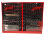 Набор головок торцевых 1/2" 6-ти гранных 10-32мм ударных 137 предметов в металлическом шкафу JTC