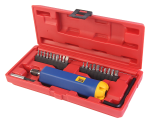 Отвертка динамометрическая 1/4" с набором бит и адаптеров в кейсе JTC