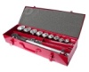 Набор головок торцевых 3/4" 6-ти гранных 22-50мм 15 предметов в металлическом кейсе JTC