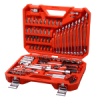 Набор инструментов 92 предмета слесарно-монтажный 1/2",1/4" 6-ти гран.в кейсе JTC