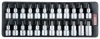 Набор головок торцевых 1/2" с насадками Hex, Torx, Spline, 24 предмета в ложементе TOPTUL  GAAT2403